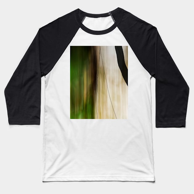 Forest, Water, Lines Abstract Baseball T-Shirt by oliviastclaire